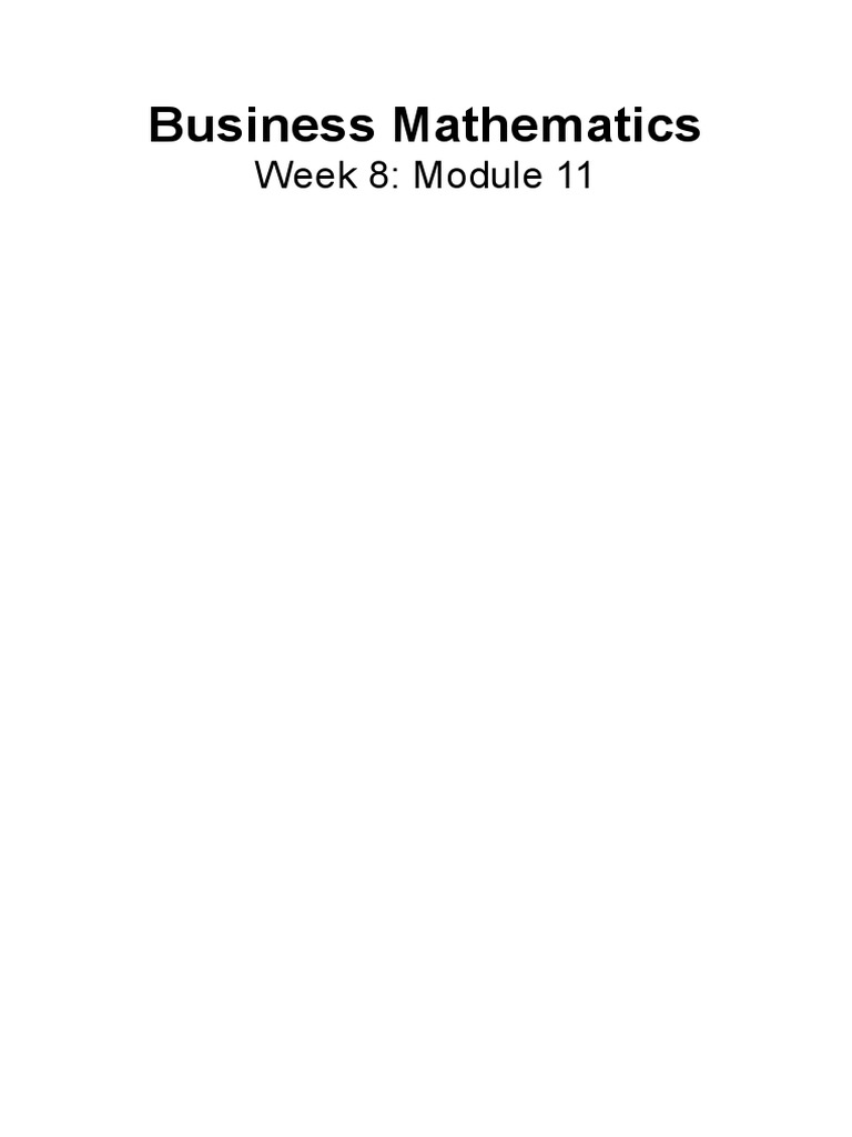 23 Business Math Module 11 | PDF | Business | Pricing