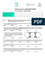 Examen Torneo LIMATEJ 2022 - Etapa Escuela - SECUNDARIA