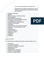 Materias Administración Empresas