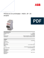 M202-50A Miniature Circuit Breaker Technical Details