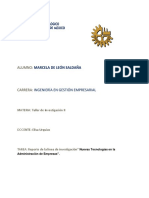 Reporte de La Línea de Investigación" Nuevas Tecnologías en La Administración de Empresas".