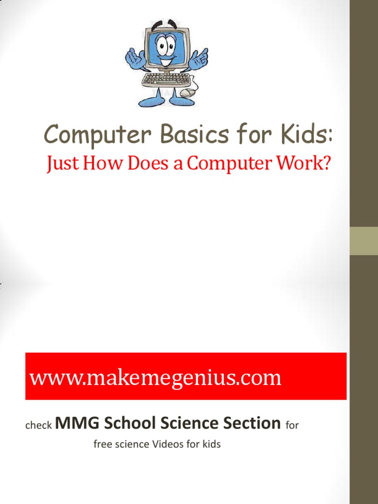 Computer Basics For Kids | PDF | Computer Keyboard | Random Access Memory