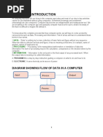 Computer Introduction: Diagram Showing Flow of Data in A Computer