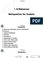 TSR Netiquettes - Cadets