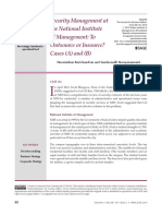 A - Security Management at The National Institute of Management - To Outsource or Insource - Cases (A) and (B)