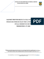 Raport Privind Rezultatele Monitorizarii Pietei de Energie Electrica Pentru Clientii Finali Deserviti de FUI Aferent Trimestrului IV Din Anul 2020