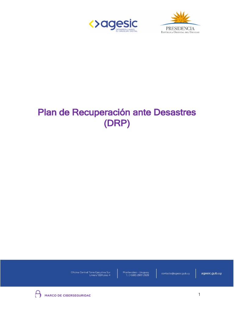 Plan de Recuperación ante Desastres DRP | PDF | Seguridad de ...