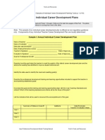 Sample I: Annual Individual Career Development Plan