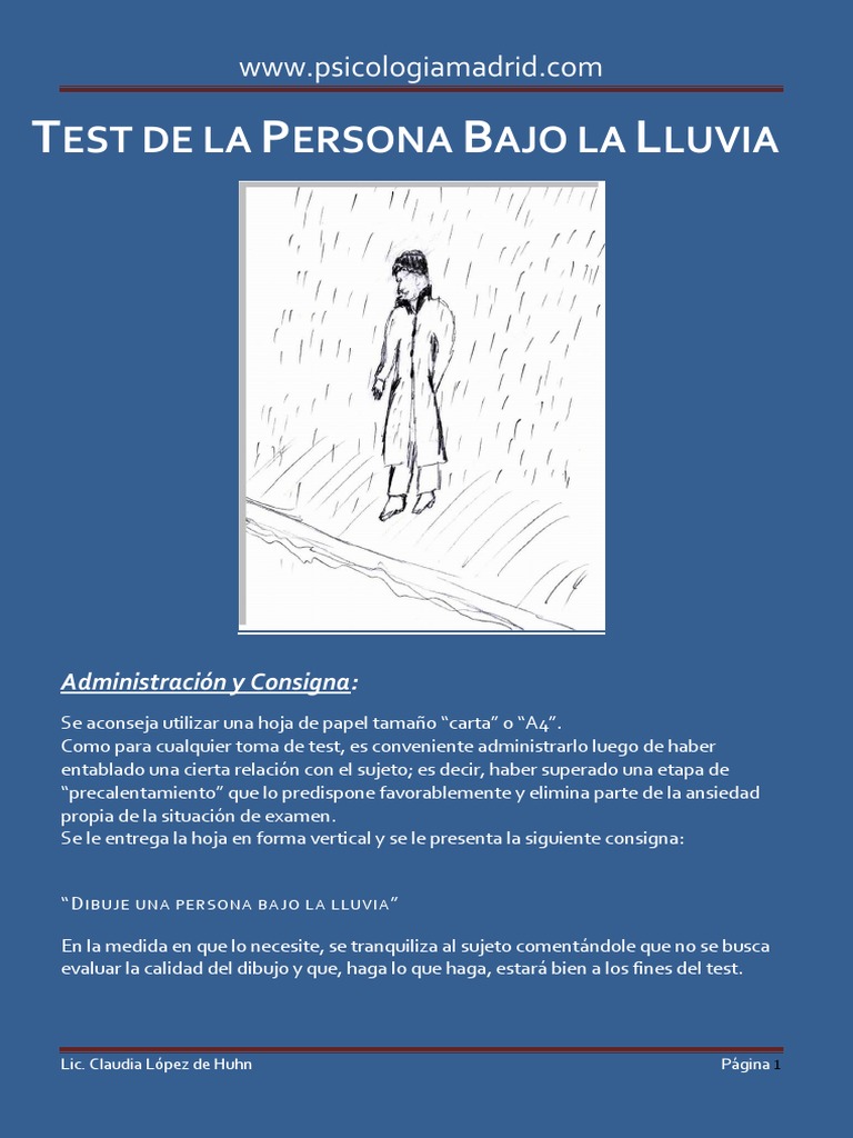 Test de La Persona Bajo La Lluvia Avance | PDF | Dibujo | Sicología