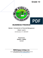 Module 1 Week 12 Business Finance