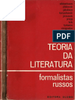 Teoria Da Literatura - Formalistas Russos by Dionísio de Oliveira Toledo, Eikhenbaum, Chklovski, Jirmunski, Trotsky, Vinogradov, J. Tynianov, R. Jakobson, Brik, Tomachevski, Propp