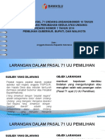 Pemahaman Pasal 71 Undang-Undang Pemilihan Kepala Daerah