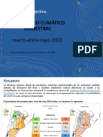 Pronostico Climatico Trimestral 032022