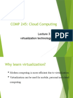 COMP 245: Cloud Computing: Virtualization Technology