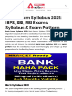 Bank Exam Syllabus 2021 - IBPS, SBI, RBI Exams Syllabus & Exam Pattern