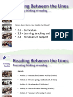 Reading Between The Lines: Promoting Thinking in Reading - .