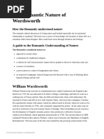 The Romantic Nature of Wordsworth