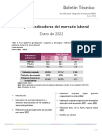 Boletín de empleo - Enero 2022