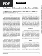 Diskospondylitis in Two First-calf Heifers Case Report
