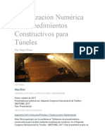 Modelización Numérica de Procedimientos Constructivos para Túneles