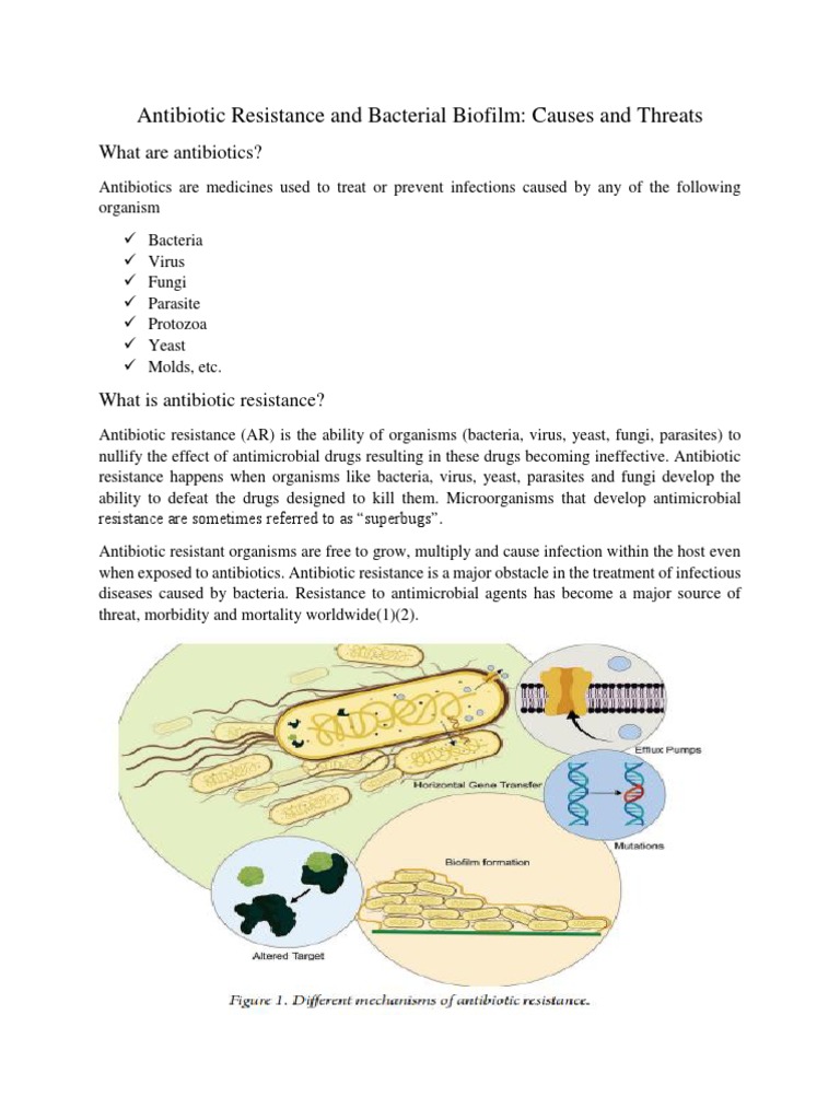 Antibiotic Resistance from Bacterial Biofilms | PDF | Biofilm ...