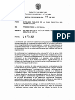 Directiva Presidencial 02 Del 24 de Febrero de 2022