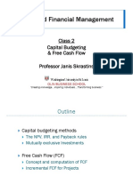 Advanced Financial Management: Class 2 Capital Budgeting & Free Cash Flow Professor Janis Skrastins