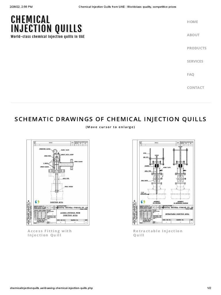 Chemical Chemical Injection Quills Injection Quills PDF