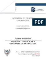Actividad 4.1 CONDICIONES GENERALES DE TRABAJO 25%