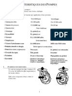 Caractéristiques Des Pompes