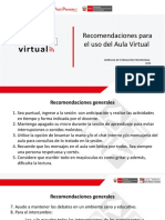 Recomendaciones Aula Virtual