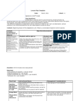 Lead Teaching - Lesson Plan For Science Fossil Observations