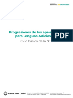 Progresiones de los aprendizajes en Lenguas Adicionales - 2022 - 