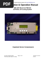 Installation & Operation Manual: ESC 201 Electronic Module JETKOOL Oil Cooling System