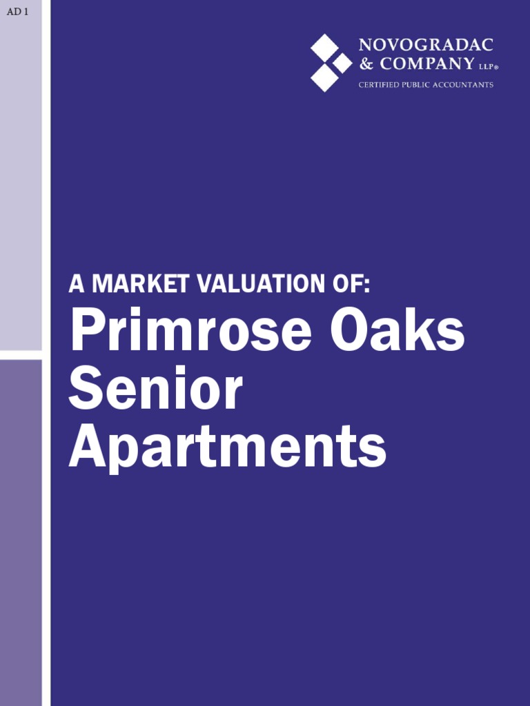 Primrose Oaks Senior Apartments A Market Valuation of Download Free PDF Real Estate