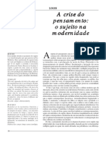 FERRAZ. A CRISE DO PENSAMENTO. O SUJEITO NA MODERNIDADE., N. 1 2000 Ferraz. 14818-49703-1-SM