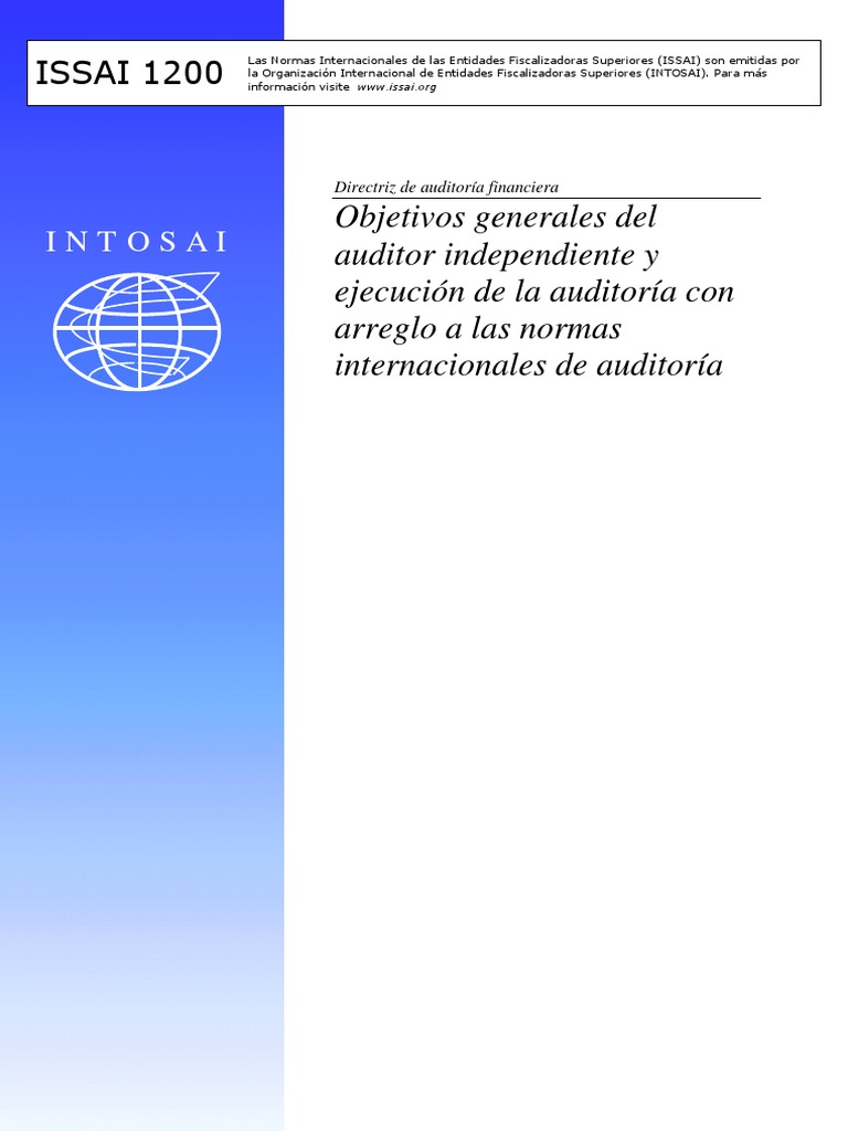 ISSAI 1200 - Nota de Prática para La Nia (ISA) 200 | PDF | Auditoría ...