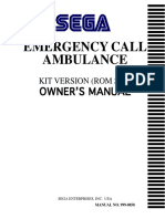 Emergency Call Ambulance: Owner'S Manual Owner'S Manual Owner'S Manual Owner'S Manual Owner'S Manual