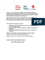 Guía sobre secciones cónicas para 11no grado