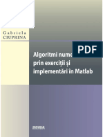 Algoritmi Numerici Prin Exercitii Si Implementari in Matlab - Gabriela Ciuprina Upb Elth (2013)