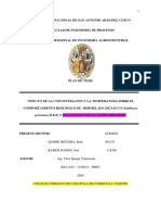 Efecto concentración y temperatura mermelada sauco