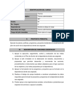 Manual de Funciones Técnico Administrativo