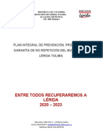 PLAN INTEGRAL DE PREVENCIÓN - 2020 Lerida