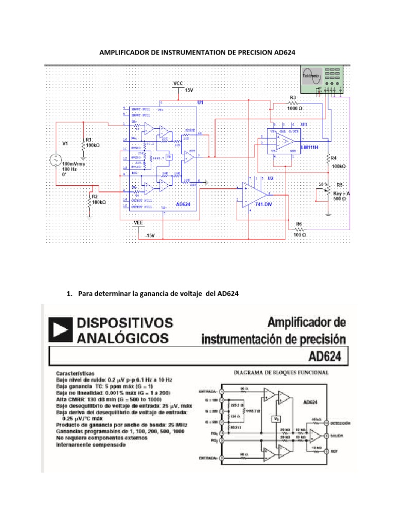 Amplificador de Instrumentation de Precision Ad624 | PDF