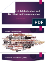 Module 3-Globalization and Its Effect On Communication: Carina Rafa - Mogol