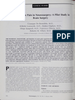 Postoperative Pain in Neurosurgery: A Pilot Study Surgery