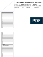 Type The Basic Information of The Class Here: Region Division District School Name School Id