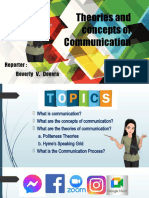 Theories and Concepts of Communication
