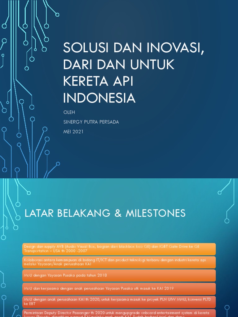 Solusi Dan Inovasi Untuk Kereta Api - KAI Pusat | PDF