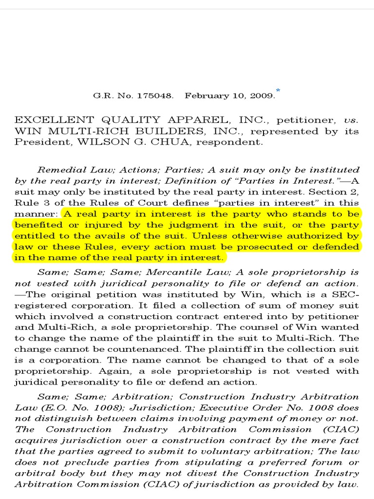 6 Excellent Quality Apparel Inc Vs Win Multi Reach Builders PDF